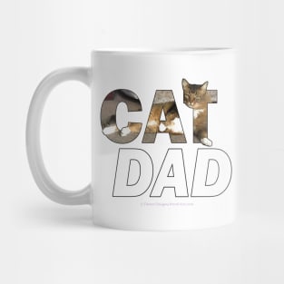 CAT DAD - Somali Abyssinian cat long hair oil painting word art Mug